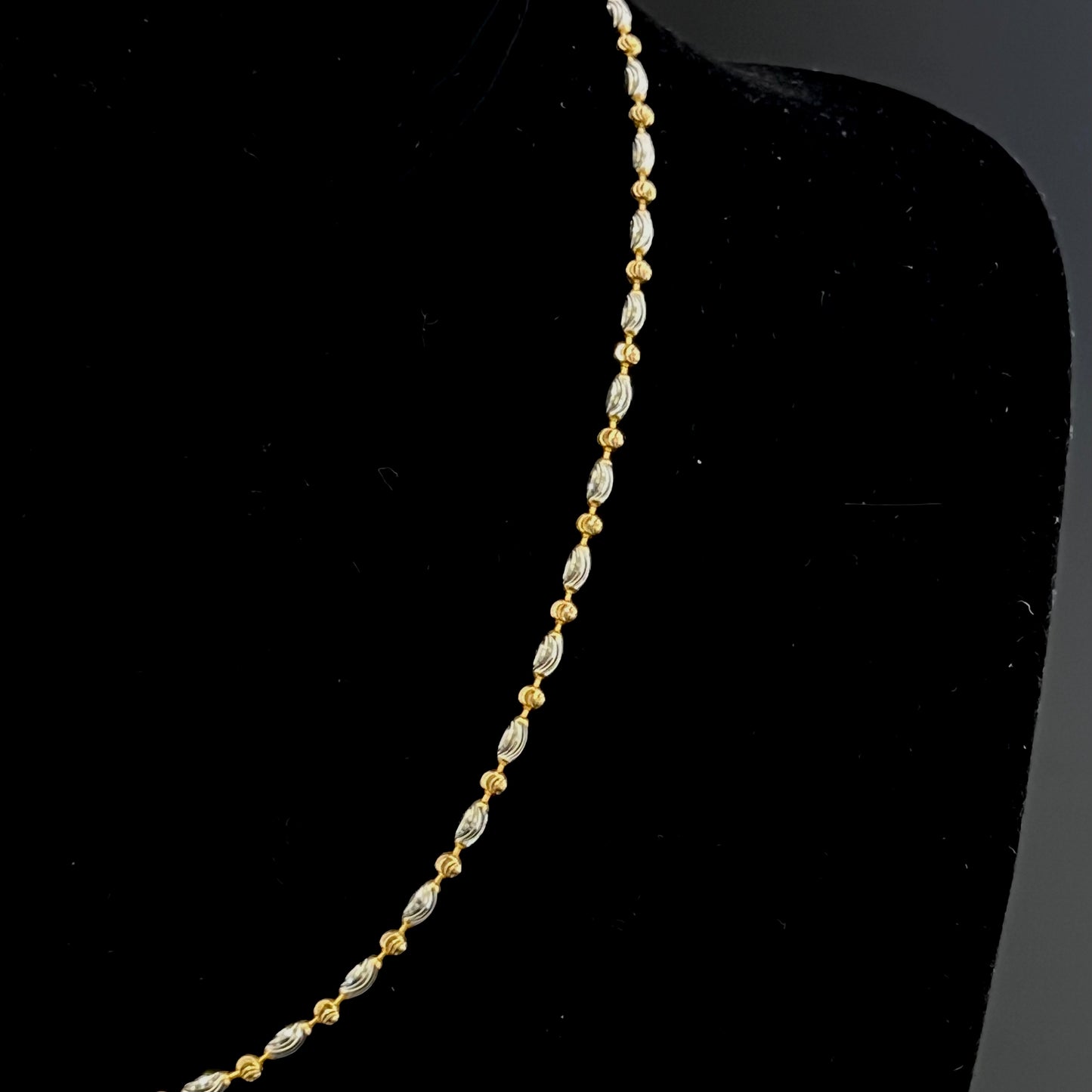 Two-Tone Gold Beaded Chain