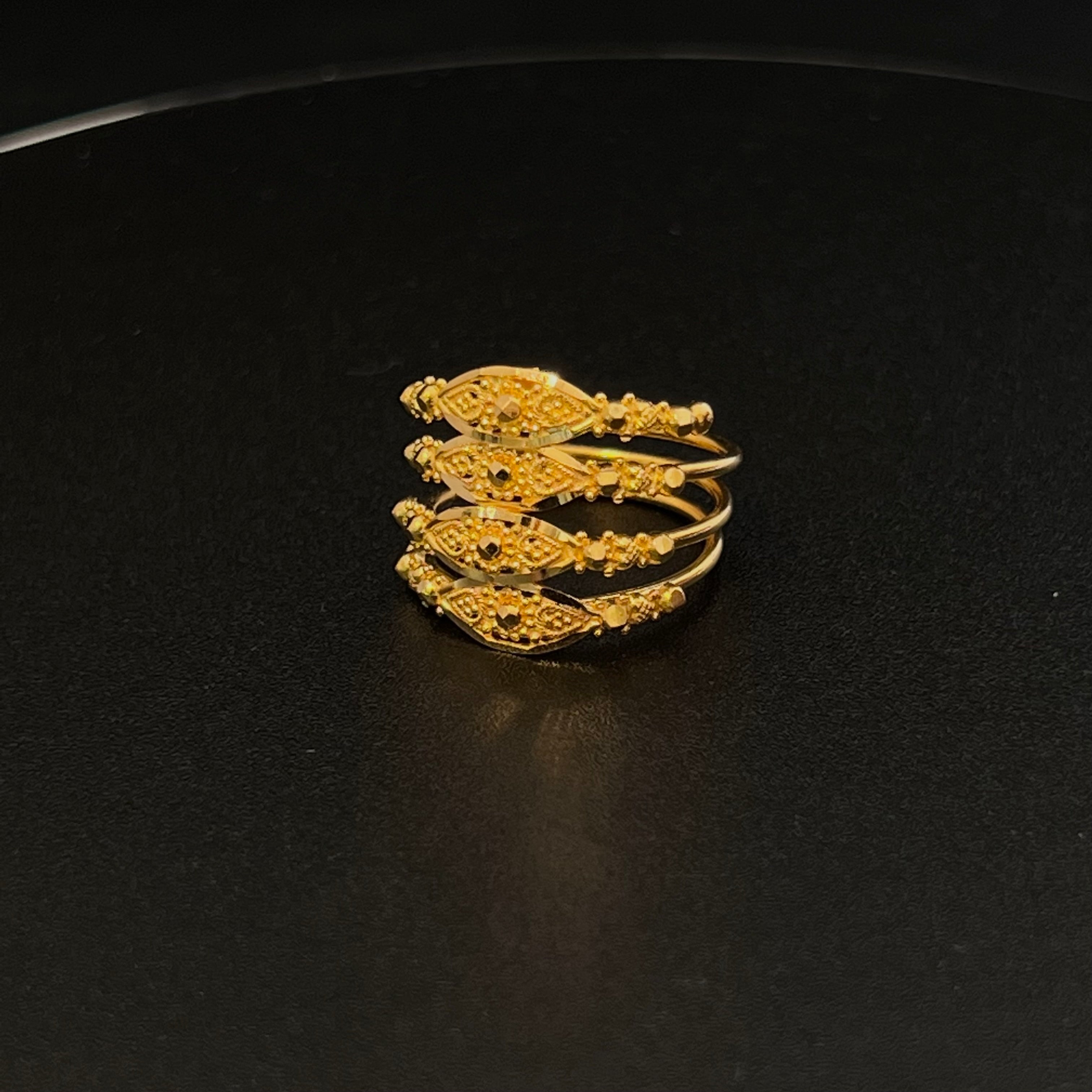 Spring gold ring deals design