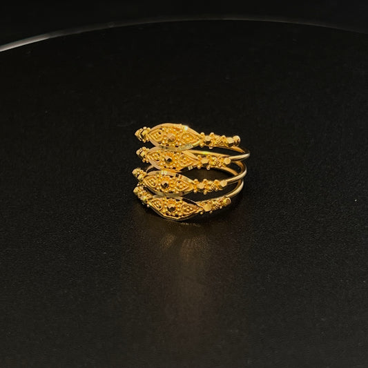 4-line Golden Spring Ring