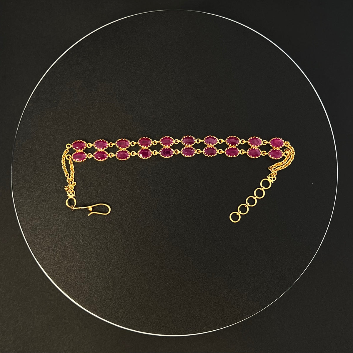 Ruby Flex Bold Double Ruby Flexible Bracelet – Gulab Jewelry