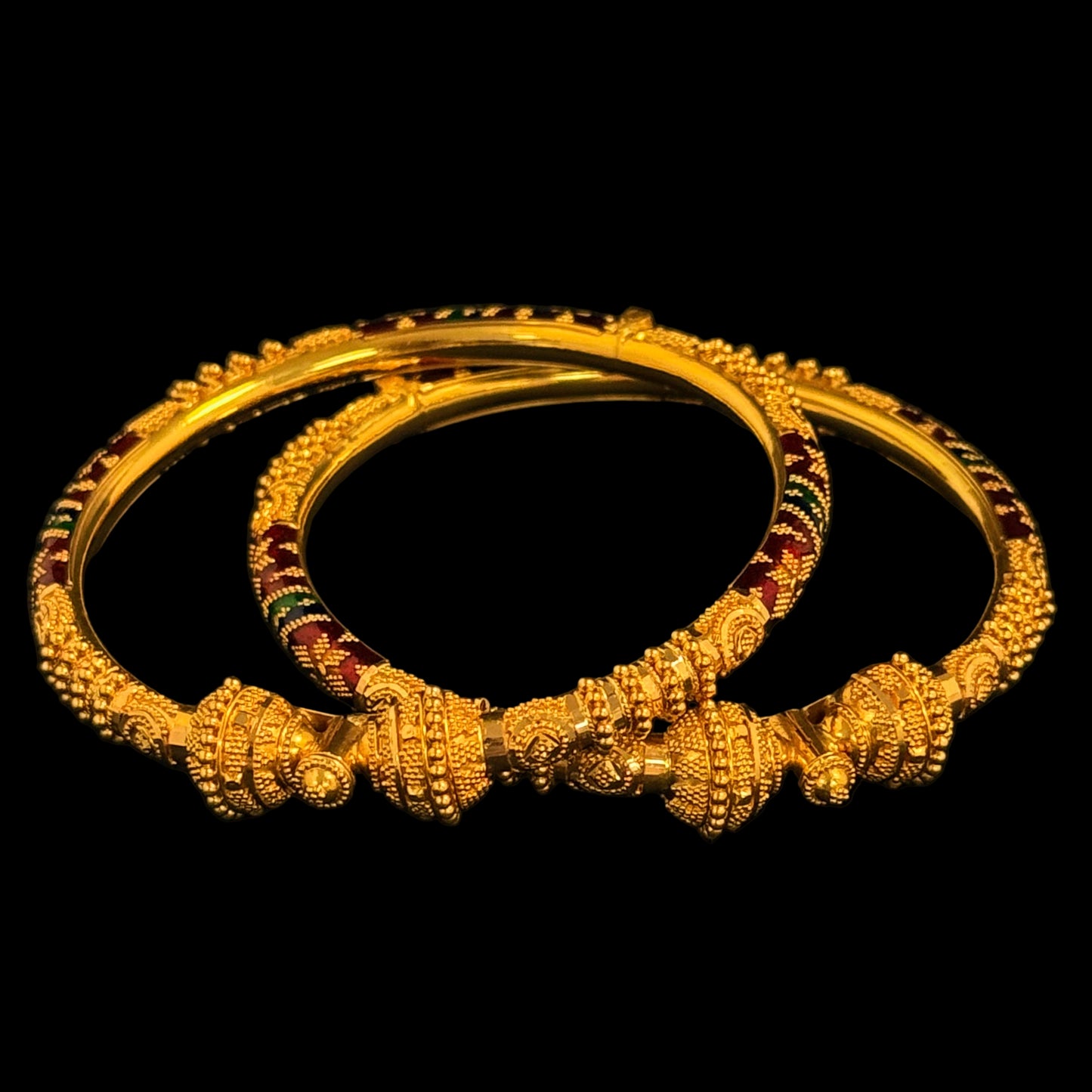 Intrigued Meena Bangles Set of 2