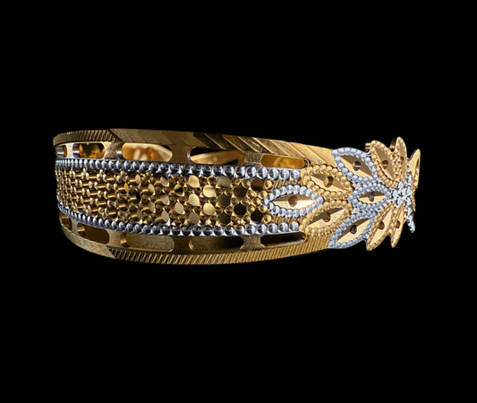 Fashion-Forward Gold & Rhodium Cuff