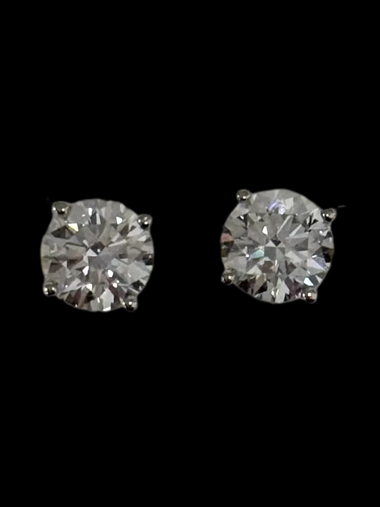 Round Lab Grown Diamond Stud Earrings