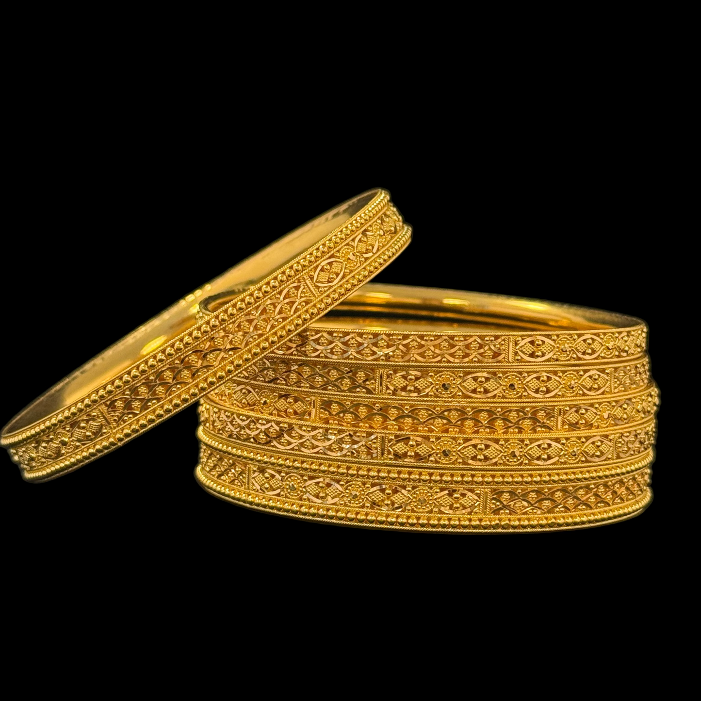 Dazzling Gold Bangle Set of 6