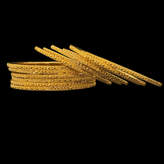 Popping Gold Bangles Set of 12