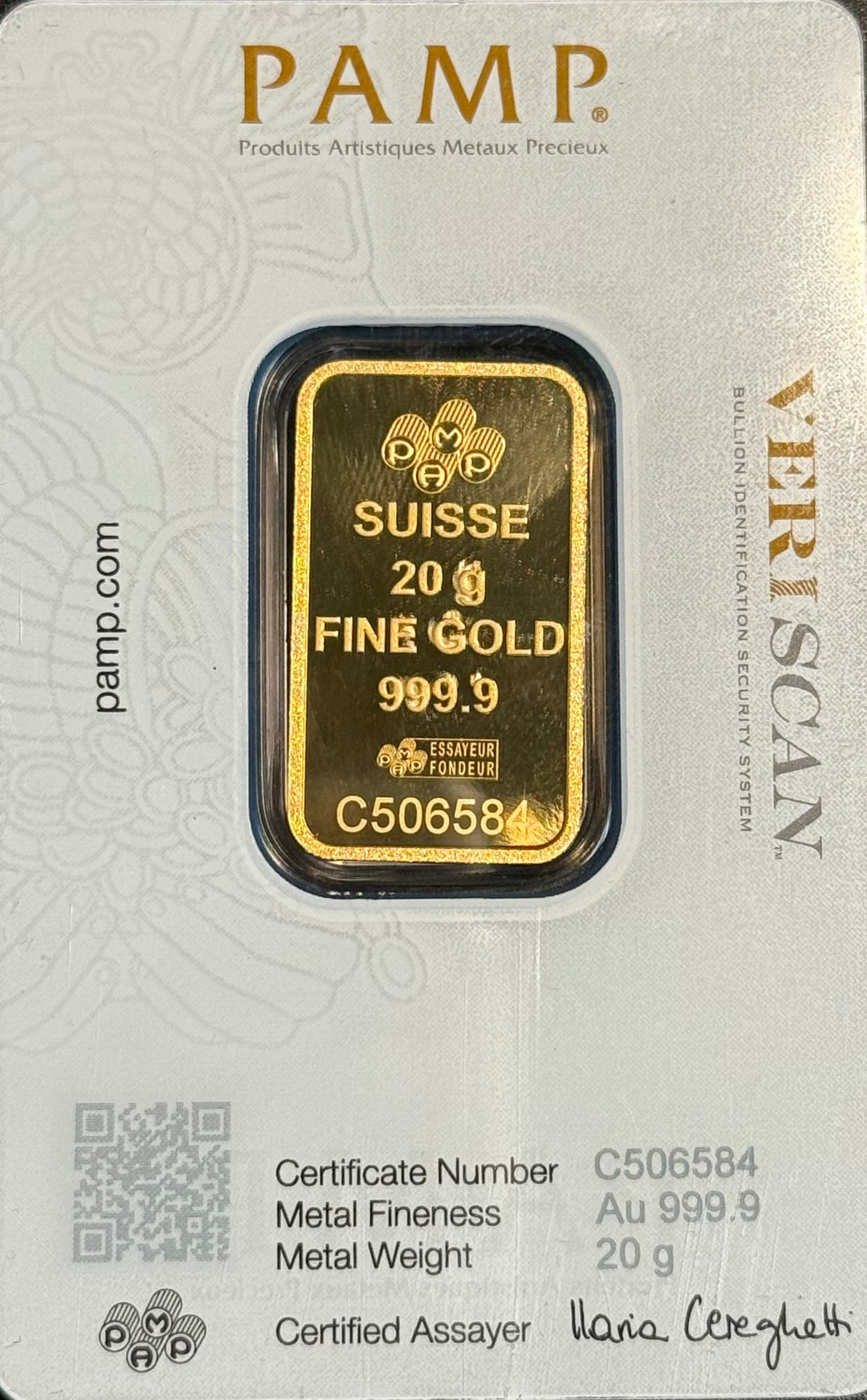20 Gram Minted Gold Bar (Sealed with Assay - LBMA Brand)