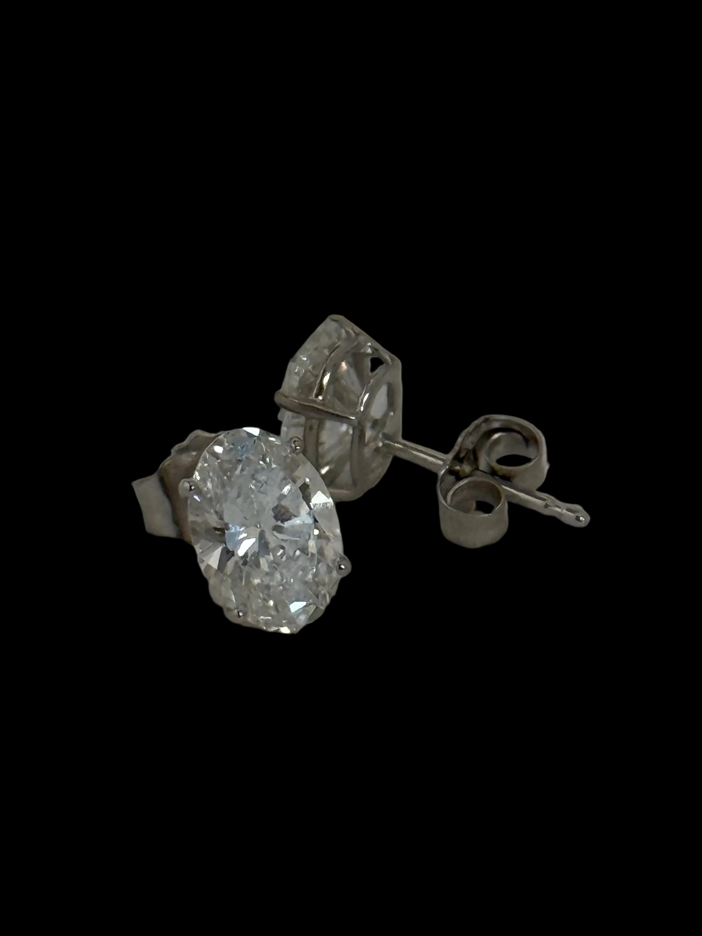 Oval Shaped Lab Grown Diamond Stud Earrings