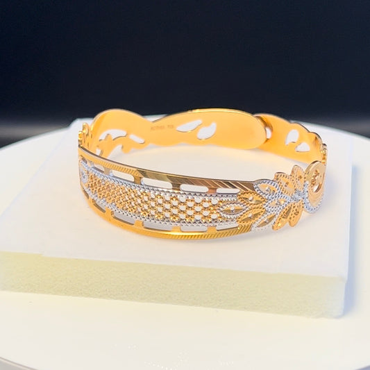 Fashion-Forward Gold & Rhodium Cuff