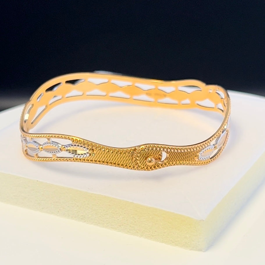 Vintage Gold & Rhodium Cuff Bracelet