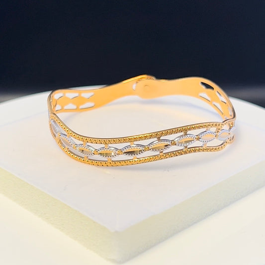 Vintage Gold & Rhodium Cuff Bracelet