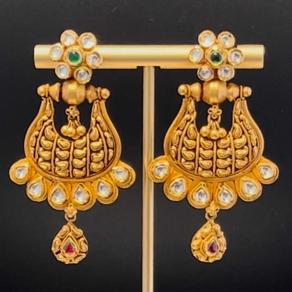 Buy Traditional Gold Plated Ruby Stone Jhumkas Designs Imitation Jewellery  Online Shopping