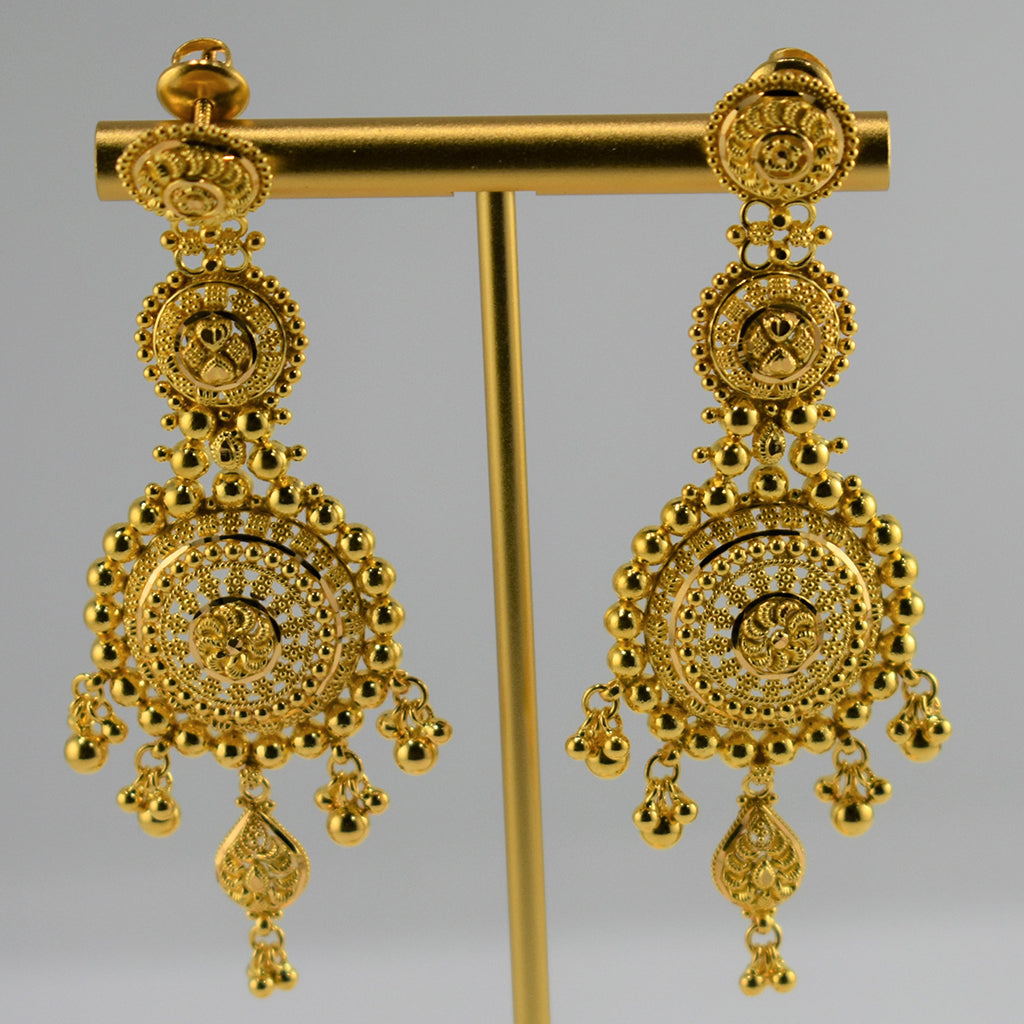 Stunning Long Gold Earrings