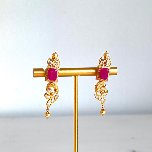 Glistening Ruby Earrings