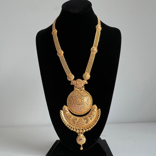 Magnificent Long Bridal Necklace Set with Precious Jhumka Earrings