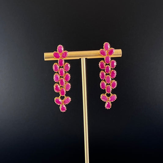 Stunning Drop Ruby Earrings